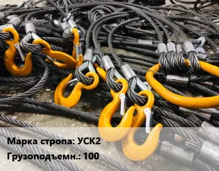 Строп канатный УСК2 кольцевой Грузопод.:100 L=10